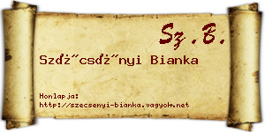 Szécsényi Bianka névjegykártya