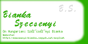 bianka szecsenyi business card